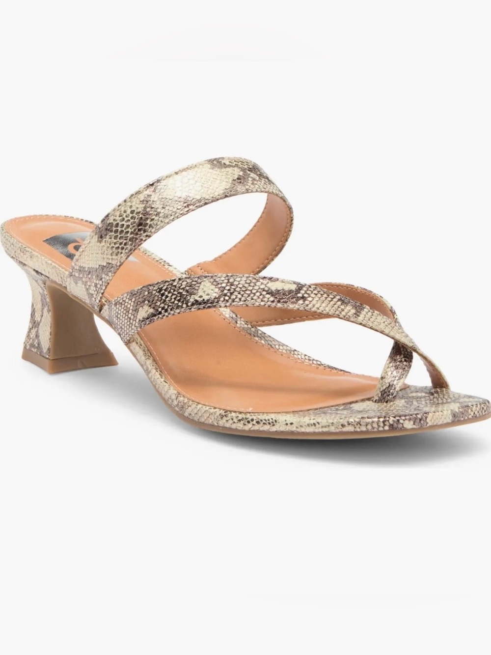 Dolce Vita Strappy Snake Print Heeled Sandals